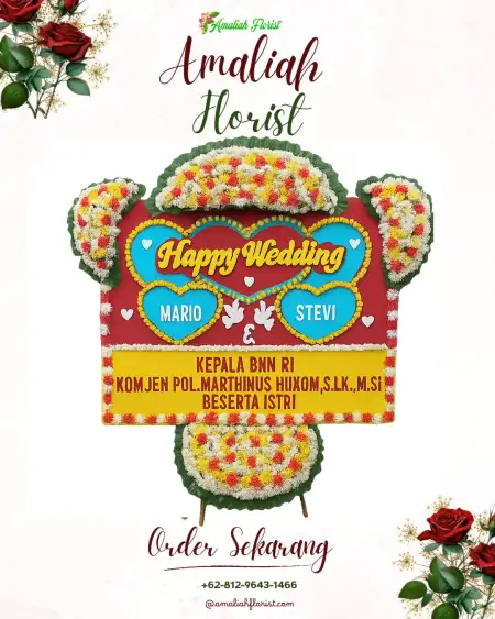 Papan Bunga Pernikahan Semawung Daleman
